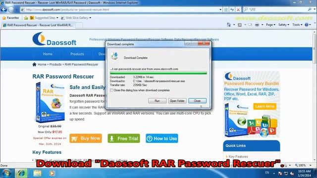 Daossoft RAR Password Recovery User Guide смотреть онлайн