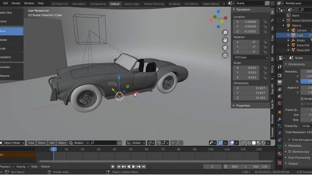 Blender tutorial 2.90 Rigging car for animation смотреть онлайн