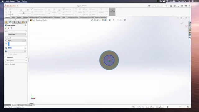 Flat Washer in SolidWorks 2020 смотреть онлайн