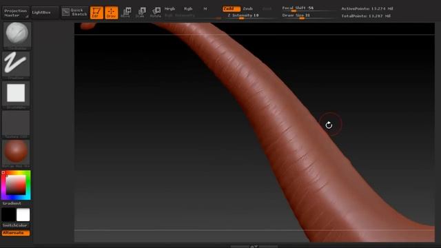 Zbrush Texturing Tutorial - Dinosaur (brachiosaurus) Part 6 смотреть онлайн