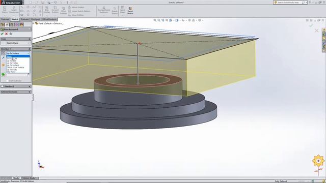 Selection by Contour to extrude a 3d model in SolidWorks |#14| PCE | Prof. Binsu Babu смотреть онлайн