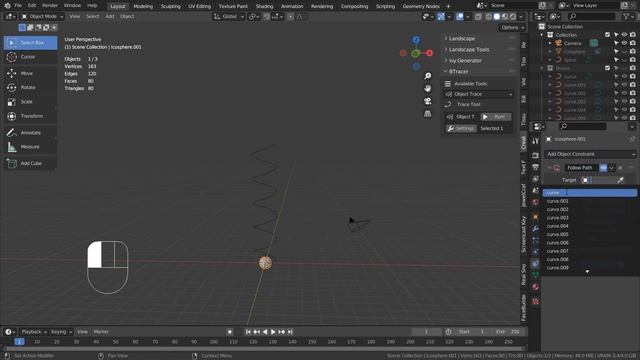 Blender Tutorial - Curve array with an empty object смотреть онлайн