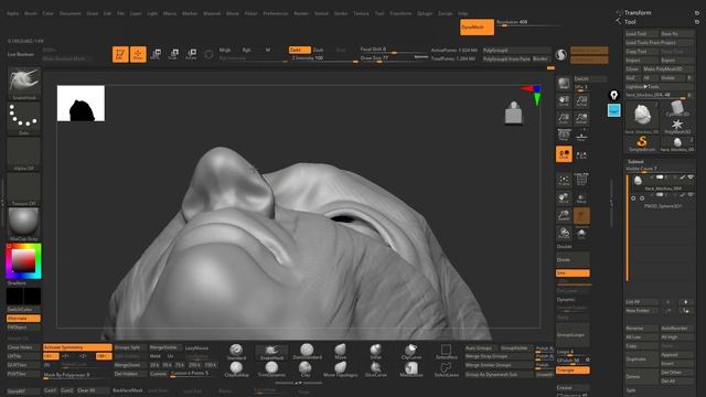 006 | Head Sculpting In Zbrush Tutorial | Primary Shapes PT 1 !!!!! смотреть онлайн