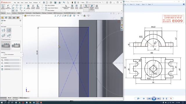 Thực Hành Vẽ Nhanh Solidworks 2021-Bai Tập 009 смотреть онлайн