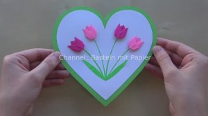 3D открытка на 8 марта Маме! Поделки своими руками!