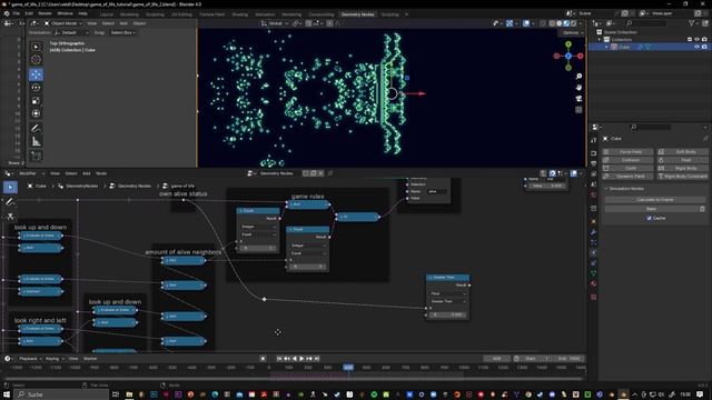 Conway's Game of Life - Blender Geometry Nodes Tutorial 3 смотреть онлайн