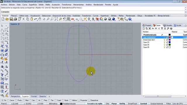 Curso de Rhinoceros 5 Parte 04 12 Empalmes смотреть онлайн