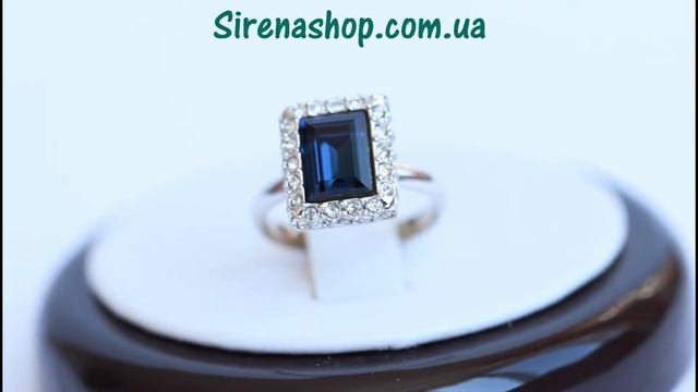 Sirenashop.com.ua: Бижутерия (Кольцо Лаурина) с кристаллами Swarovski смотреть онлайн