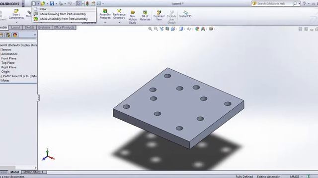SolidWorks Tutorial in Tamil 64 : .Feature Driven Component Pattern | Assembly | Solid смотреть онлайн