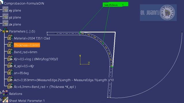 CATIA V5 desde cero. Aplicación BetaCDC con UDF y desarrollo usando factor "K". Programa mejorado. смотреть онлайн