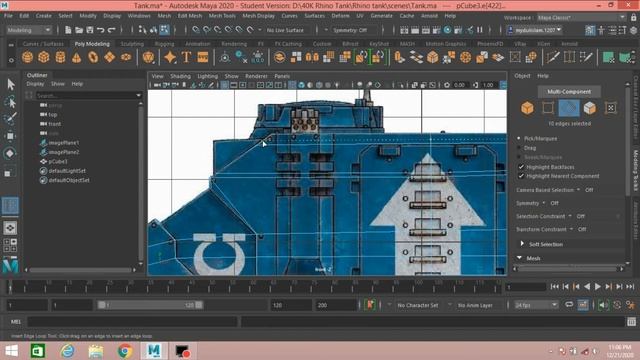 Autodesk Maya Tutorial - 40K Rhino Tank Modeling in Maya part-06(Front & Back part adjusting)