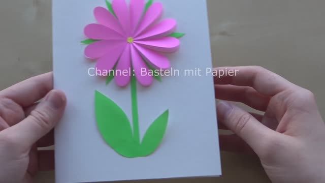 3D открытка с цветами к 8 Марта Маме! Поделки своими руками! смотреть онлайн