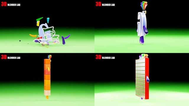 NUMBERBLOCKS Quadparison Part 34 | 3D Blender Lab смотреть онлайн