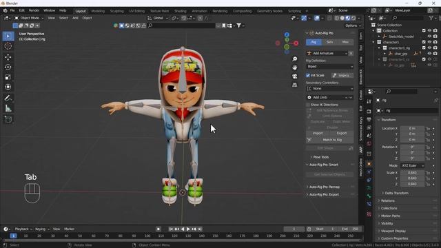 how to rig a character in blender || Auto Rig Pro смотреть онлайн