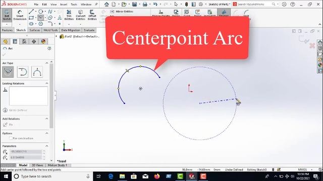 Solidworks tutorials 05 -How to draw a Arc by SolidWorks смотреть онлайн