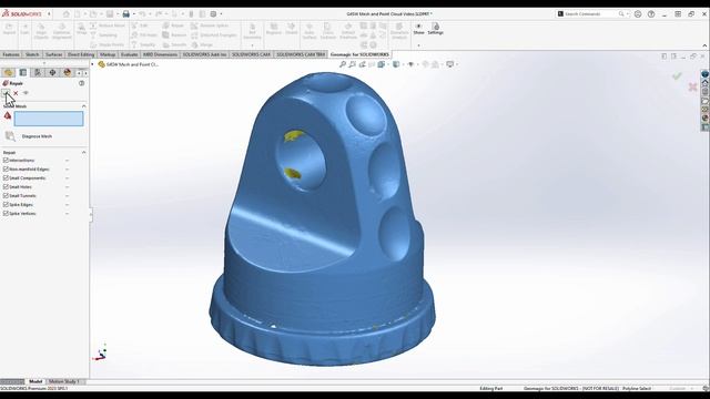 Process and edit point clouds & meshes – Geomagic for SOLIDWORKS | Feature Highlight смотреть онлайн