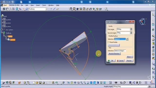 #CATIA V5 TUTORIALS# || SHAFT COMMAND || смотреть онлайн