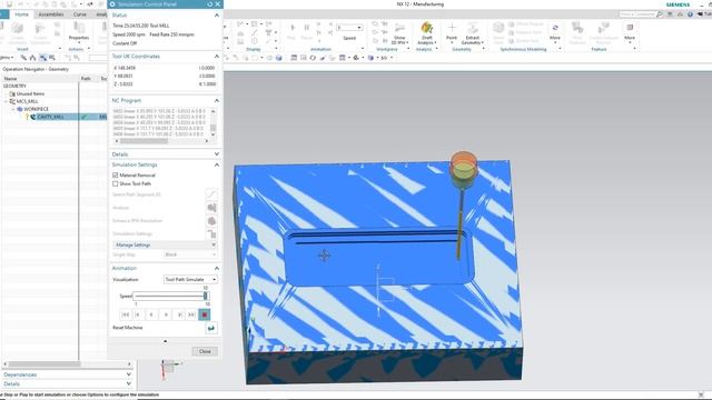 Siemens NX 12.0 | CNC Manufacturing Simulation | Program # 5 | NVIDIA GeForce GTX 1070 8GB смотреть онлайн