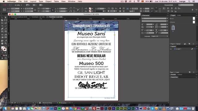 Adobe InDesign CC - Combinaciones tipograficas смотреть онлайн