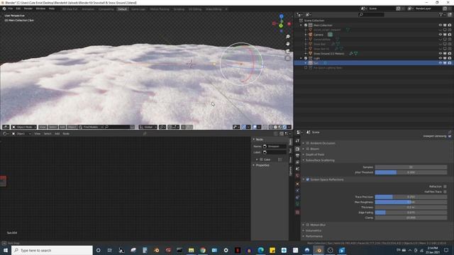 Blender Cycles Snow Ground (Evee Preview, FREE Download) смотреть онлайн