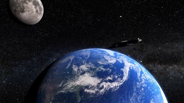 Spaceship fly-by - Blender animation смотреть онлайн