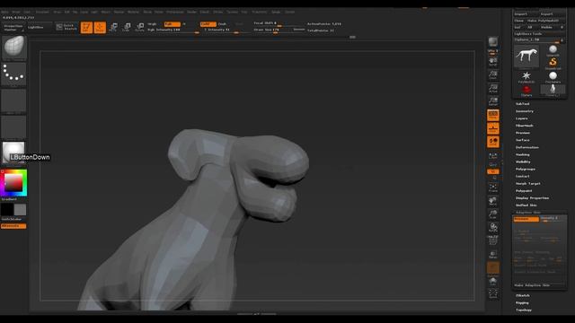 Sculpting & Texturing - Dog Zbrush- 3ds max tutorial part - 1 смотреть онлайн