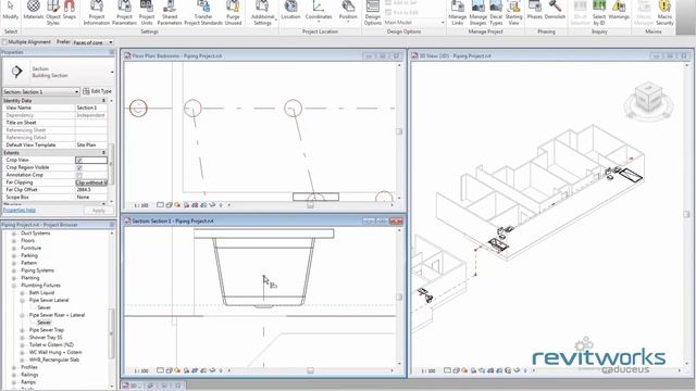 RevitWorks Piping for Architecture Creating a Piping Layout Part 2 смотреть онлайн