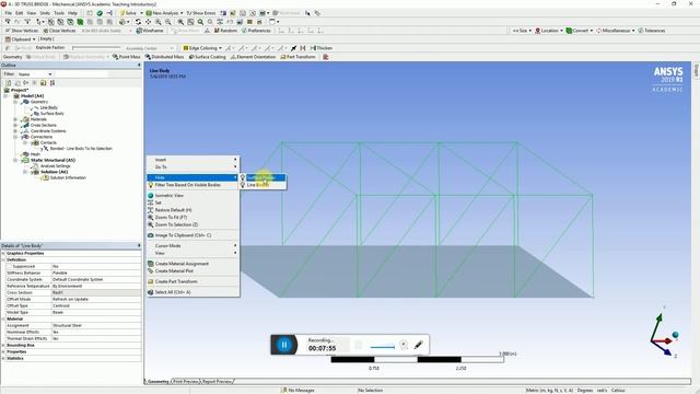 Truss Bridge Modelling using ANSYS смотреть онлайн