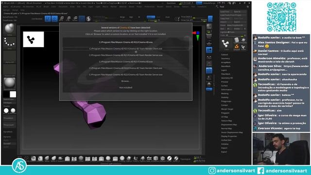 Trabalhando com Cinema 4D e Zbrush Parte 01 смотреть онлайн