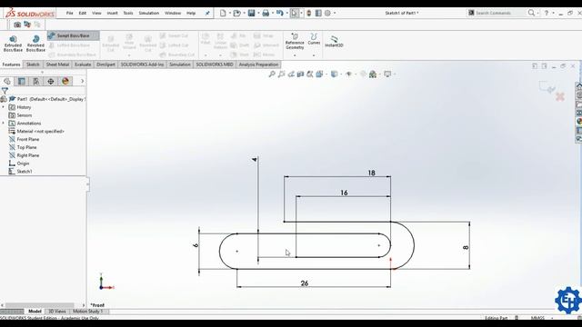 How to draw a clip - Solidworks 2016 смотреть онлайн