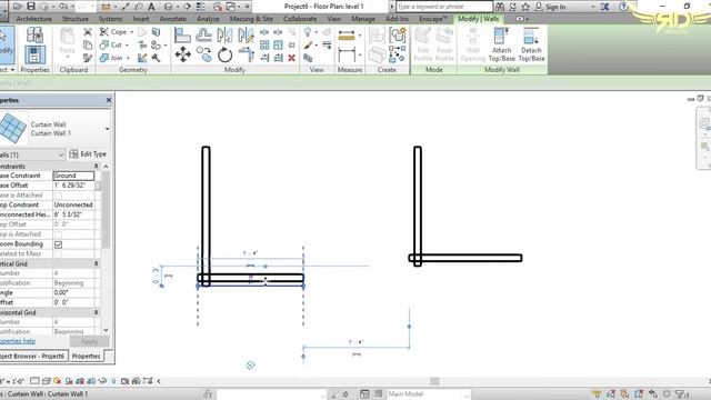 L-Shape / Corner Window with Curtain Wall in Revit Architecture | By Er. Rohit Dhaka смотреть онлайн