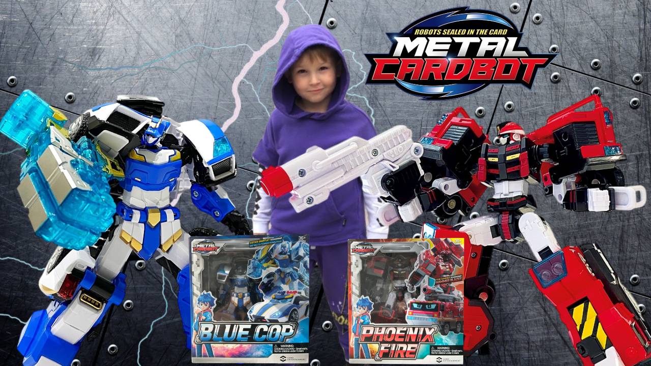 Персонажи мультсериала Метал Кард Бот / Майор и Феникс файер / смотреть онлайн