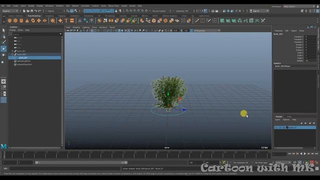 How to model low poly bush, tree & grass. Render png format in Arnold. Autodesk Maya 2020. смотреть онлайн