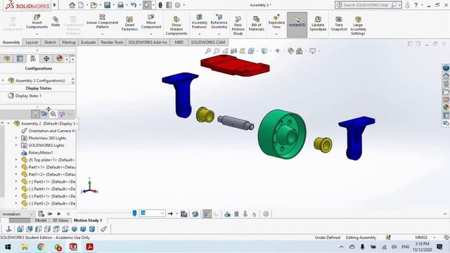 SolidWorks #12 Exploded animation смотреть онлайн