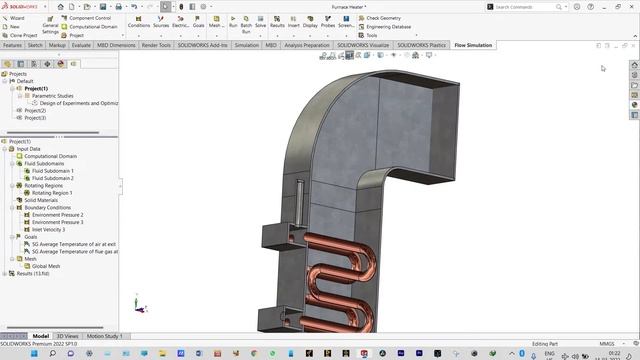CFD Heat Exchanger | Furnace Heater Heat Exchanger Optimization - SolidWorks 2022 смотреть онлайн