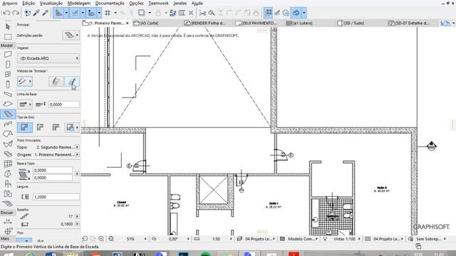 06 gg2 2019-1 : archicad Escada, Piso com Zona e Trama смотреть онлайн