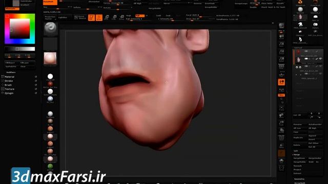 آموزش حرفه ای زیبراش : اسکالپتینگ صورت انسان ZBrush Layers смотреть онлайн