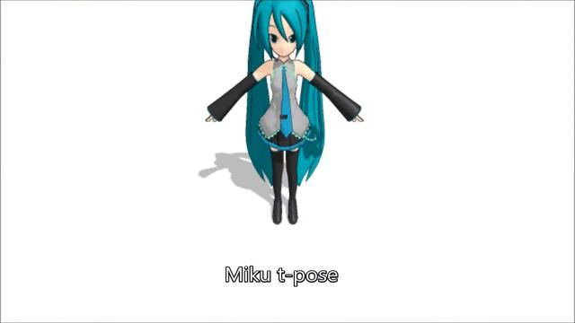 HATSUNE MIKU t-pose // MMD смотреть онлайн