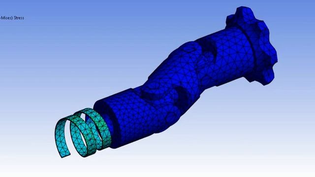 Universal Joint: Transient Structural Analysis [Equivalent Stress] // ANSYS смотреть онлайн