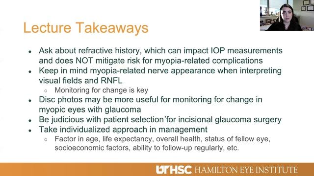 Lecture: Glaucoma In The Myopic Eye