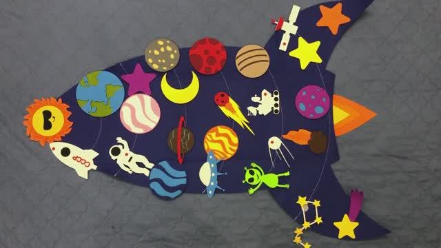 Космическая ракета космос планеты звезды спутник космонавт инопланетяне нло игрушки из фетра смотреть онлайн