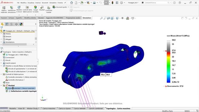 Risultati dell'ottimizzazione topologica - SolidWorks Simulation смотреть онлайн