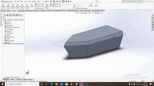 Solidworks sheet metal conversion (Boat Hull) смотреть онлайн