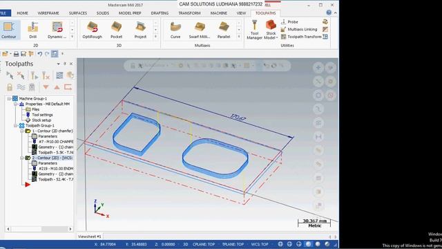 Mastercam 2020 Programming tutorial | Mastercam 2020 Contour Milling |Mastercam 2020 Chamfer millin смотреть онлайн