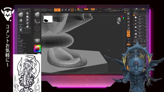 【異形系VTuber】初心者オタク赤ちゃんのデジタルで蓮台とか作る作業雑談配信【Zbrush】 смотреть онлайн