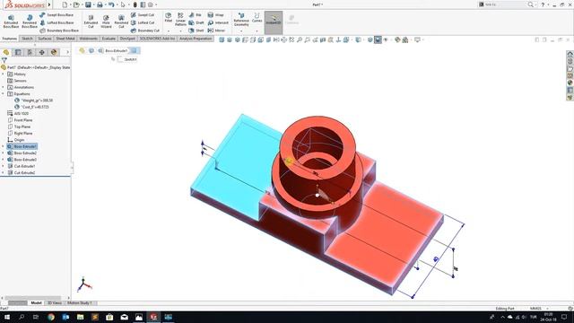 SolidWorks Tutorial for Beginners Exercise - 6 смотреть онлайн