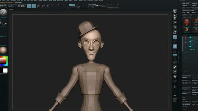 ZBrush tutorial: Sculpt and paint a complete character, Part 1 смотреть онлайн