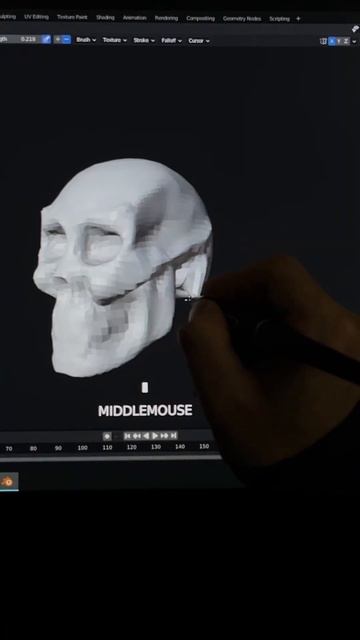 Sculpting in blender is amazing 😱 - How I Sculpt a Skull смотреть онлайн