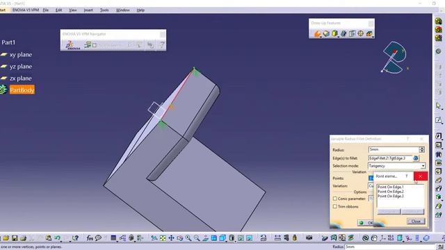 Catia 4 1 MODIFYING 3D PATRS FILLET смотреть онлайн