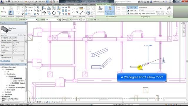 Revit 2014: Specific MEP Angles for Duct, Pipe, etc. смотреть онлайн